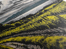Vineyard View, Rolling Hills, Country Art, Framed Canvas Print, Rustic Landscape, Black White Yellow, Living Room Wall Art, Large Canvas
