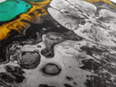 Abstract Fluid, Colorful Swirl, Black Gold Art, Canvas Print, Modern Wall Art, Living Room Art, Unique Home Decor