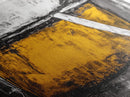 Minimalist Abstract, Yellow Black Art, Industrial Wall Decor, Urban Loft Accent, Framed Canvas Print, Modern Home Office Art