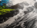 Wild Waves, Ocean Storm, Dramatic Seascape, Coastal Art, Beach House Decor, Framed Canvas Print, Black and White Wall Art, Nature Painting