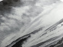 Black and White Beach, Moody Sky, Stormy Waves, Framed Canvas Print, Minimalist Wall Art, Modern Home Decor, Nautical Landscape