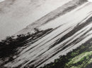 Misty Mountain View, Black and White Landscape, Minimalist Nature Wall Art, Bedroom Decor, Framed Canvas Print, Neutral Aesthetic