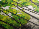 Birch Trees, Green Forest Art, Nature Landscape, Abstract Painting, Contemporary Wall Decor, Earthy Home Art, Framed Canvas Print