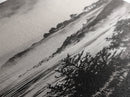 Misty Coast, Black White Art, Framed Canvas Print, Coastal Landscape, Foggy Ocean, Living Room Art, Nautical Decor, Monochrome Art