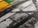 Industrial Abstract, Modern Wall Art, Bold Textured Painting, Framed Canvas Print, Contemporary Office Decor, Unique Statement Piece