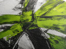 Green Abstract, Bold Modern Art, Vibrant Minimalist Design, Contemporary Statement Piece, Office Wall Decor, Framed Canvas Print