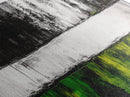 Green Field, Monochrome Forest, Abstract Landscape, Modern Canvas Print, Framed Canvas Print, Minimalist Nature Art, Living Room Wall Decor