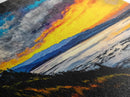 Mountain Sunset, Colorful Landscape, Framed Canvas Print, Nature Wall Art, Home Office Decor, Living Room Wall Art, Scenic View Painting