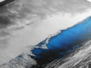 Blue Wave, Stormy Ocean, Abstract Seascape, Beach Home Decor, Canvas Print, Coastal Wall Art, Minimalist Style, Bedroom Artwork
