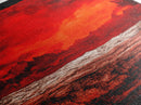 Red Sky, Abstract Desert Art, Bold Landscape, Dramatic Sunset, Earthy Tones, Modern Southwest Decor, Framed Canvas Print