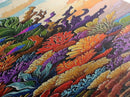 Tropical Coral Reef Fish, Canvas Print Vibrant ocean nursery decor, undersea reef painting, coastal home accent, tropical boho style artwork