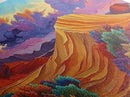 Sand Mountain, Clouds Sunset, Canvas Print, vibrant desert, mountain landscape, dusk dramatic sky, Autumn Decor, Boho Living Room