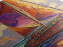 Sailboat Painting, Ocean Breeze, Colorful Nautical, Sunset Boat, Framed Canvas Print, Coastal Wall Art, beach house decor, vivid art