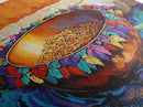 Gold Coins, Water Bowl, Vibrant Still Life, Framed Canvas Print, Kitchen Wall Art, Autumn Accent, Southwestern Art, Colorful Painting