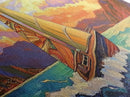 Sunset Sailboat, Coastal Art, Colorful Nautical Scene, Framed Canvas Print, Office Wall Decor, Sailing Gift, Ocean Wall Art