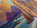 Coastal Rocks, Ocean Cliffs, Sunset Clouds, Canvas Print, Bold Seascape Wall Art, Living Room Fall Decor, Nature Inspired Aesthetic