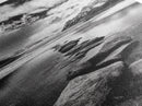 Mountain Stream, Stone Path, Black and White Nature, Scenic Landscape, Framed Canvas Print, Modern Cabin or Rustic Wall Decor, Office Art