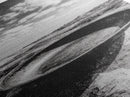 Desert Bowl, Coastal Landscape, Black and White Texture, Minimal Earth Tones, Framed Canvas Print, Rustic Farmhouse Kitchen Wall Art