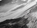 Cliffside Horizon, Beach Escape, Black and White Nature, Framed Canvas Print, Coastal Wall Art, Entryway Decor, Minimalist Aesthetic