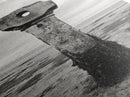 Driftwood Totem, Coastal Pillar, Ocean Beach Monochrome, Framed Canvas Print, Rustic Wall Art, Boho Bedroom Decor, Nature Photography