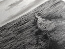Lava Rock Path, Ocean Texture, Earth Flow, Framed Canvas Print, Coastal Bathroom Decor, Minimalist Natural Art, Moody Landscape Print