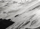 Ocean Sunset Foam, Coastal Waves Print, Seascape Minimalist, Fall Bathroom Decor, Canvas Print, Black White Beach Photography