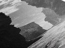 Coastal Canyon, Ocean Passage, Black White Art, Vertical Nature Scene, Framed Canvas Print Entryway Wall Art, Landscape Minimalist Decor