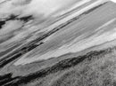 Seaside Cliffs, Rolling Hills, Dramatic Clouds, Framed Canvas Print, Country Landscape Art, Living Room Wall Art, Modern Rustic Decor