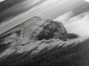 Coastal Cliff, Ocean Horizon, Nature Photography, Dramatic Skies, Framed Canvas Print, Modern Beach Wall Art, Minimalist Landscape Decor