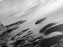 Rocky Shoreline, Coastal Calm, Seaside Mist, Canvas Print, Black White Minimalist Wall Art, Serene Bedroom or Bathroom Decor