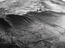 Topographic Map Detail, Antique Terrain, Black and White Landscape, Canvas Print, Office Wall Art, Historical Geography Decor