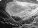 Frozen Ice Cave, Arctic Nature Art, Black and White Winter, Canvas Print, Holiday Wall Art, Nordic Cabin Decor, Winter Aesthetic