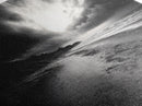 Stormy Coast, Dramatic Sky, Ocean Dusk, Monochrome Landscape, Framed Canvas Print, Bedroom Wall Art, Minimalist Coastal Decor