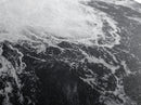Ocean Texture, Crashing Waves, Abstract Sea, Monochrome Motion, Framed Canvas Print, Coastal Wall Art, Bathroom Minimalist Decor