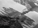 Coastal Cave Reflections, Misty Tidepool Scene, Moody Nature Landscape, Canvas Print, Living Room Wall Art, Black And White Art