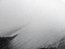 Misty Lakeshore, Foggy Forest Water, Monochrome Tranquility, Framed Canvas Print, Minimalist Art, Calm Landscape, Bedroom Wall Decor