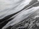 Misty Lake View, Peaceful Reflections, Nature Tranquility, Framed Canvas Print, Bedroom Wall Art, Black and White Landscape, Minimalist Art
