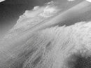 Ocean Wake, Cloud Horizon, Surreal Seascape, Framed Canvas Print, Dreamy Black White Wall Art, Bathroom Decor, Coastal Fantasy Art