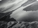 River Gorge, Twilight Reflections, Cliffside Calm, Canvas Print, Moody Black White Wall Art, Bedroom or Office Decor, Dramatic Landscape