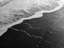 Wave Edge, Cracked Earth, Tide Meets Stone, Nature Contrast, Canvas Print, Abstract Ocean Art, Minimalist Wall Decor, Bathroom Artwork