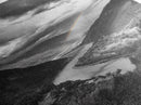 Mountain Valley, Rainbow River, Forest Panorama, Cloud Drama, Framed Canvas Print, Living Room Wall Art, Tranquil Nature, Scenic Beauty