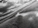 Marshland Stream, Dramatic Clouds, Nature Reflection, Canvas Print, Minimalist Landscape, Bathroom Art, Earthy Tones, Zen Mood