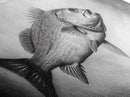 Floating Fish, Surreal Ocean, Realistic Scales, Sky Scene, Framed Canvas Print, Nautical Wall Art, Coastal Decor, Fishing Cabin Aesthetic