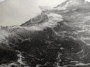Ocean Wave, Stormy Sea, Black and White Nautical, Framed Canvas Print, Bold Coastal Art, Living Room Wall Art, Marine Photography