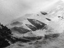 Rocky Coastline Mist, Ocean Cliffs, Foggy Seascape, Moody Decor, Canvas Print, Coastal Wall Art, Nature Photography, Living Room Decor