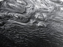 Liquid Texture Waves, Abstract Water Photography, Monochrome Art, Framed Canvas Print, Modern Living Room Wall Art, Nature-Inspired Decor
