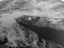 Crashing Waves Rock, Coastal Seascape, Ocean Photography, Black White Art, Framed Canvas Print, Nautical Bathroom Wall Decor