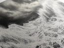 Storm Waves, Moody Sea, Ocean Power, Canvas Print, dramatic bathroom wall art, black and white seascape, coastal energy room decor