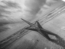 Metal Star Shore, Moody Beach Art, Rustic Coastal Decor, Autumn Vibes, Canvas Print, Farmhouse Living Room Wall Art