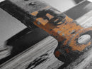Industrial Detail, Rusty Metal, Minimalist Style, Grunge Wall Decor, Framed Canvas Print, Garage Art, Man Cave Wall Art